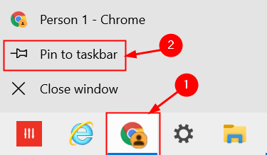 Fixar a barra de tarefas do Chrome Mín.