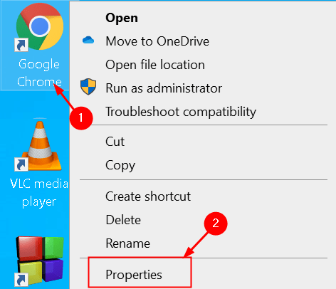 Propriedades do Chrome Mínimo