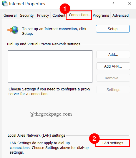 Configuración de LAN mínima