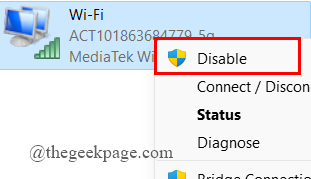 Wi-Fi deshabilitar