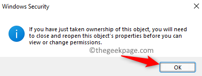 Windows-Sicherheitsinformationsmeldung Min