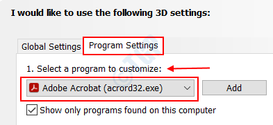Selectprogram