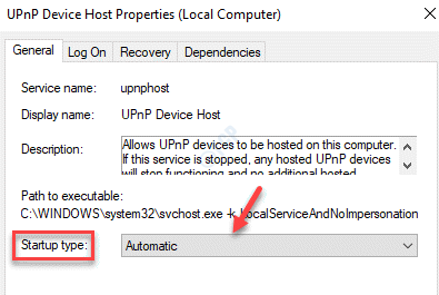Upnp 设备主机服务属性常规启动类型自动