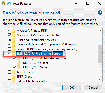 Windows 功能 Smb 1.0 Cifs 文件共享支持