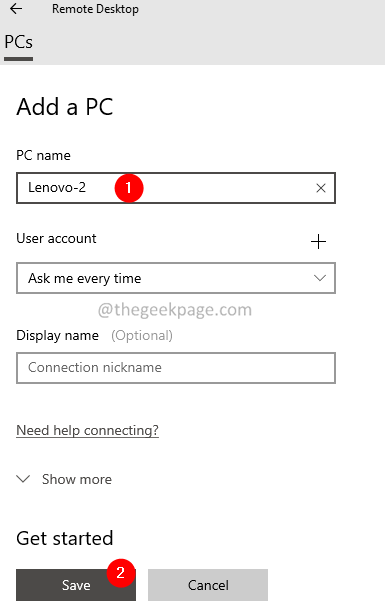 Conéctese al control remoto
