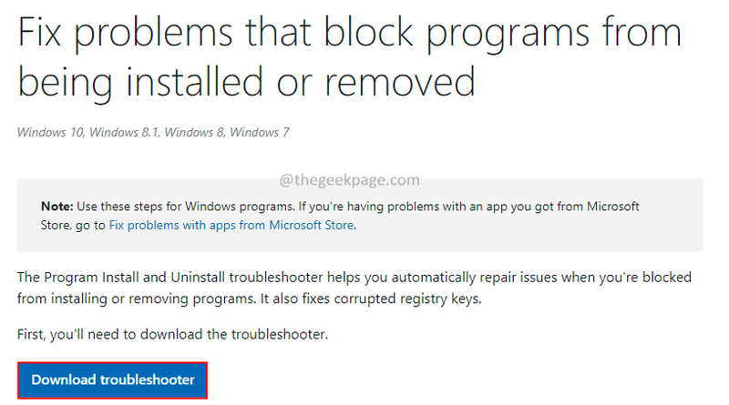 Atsisiųskite „Fix It Troubleshooter“ min
