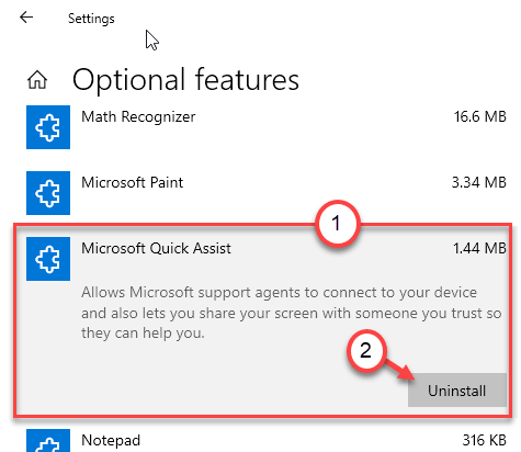 Microsoft Quick Assist Uninstall Min