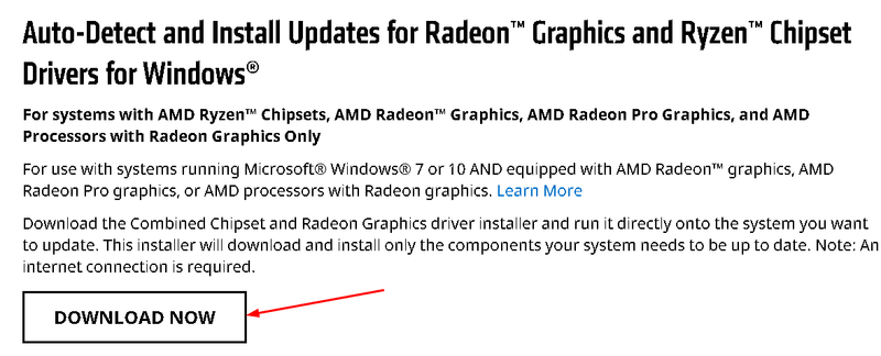 Amd Télécharger les pilotes Windows1