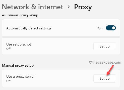 Tinklo ir interneto įgaliotojo serverio vadovas Įgaliotojo serverio sąranka Naudoti įgaliotąjį serverį Nustatyti Min