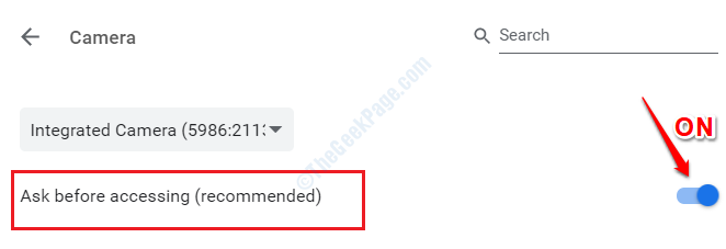 4 Να επιτρέπεται η άδεια κάμερας Chrome