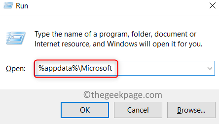 Exécuter Appdata Microsoft Min