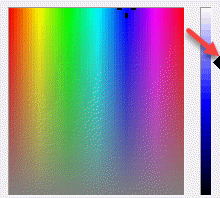 Ms Paint Bewerk kleuren Verplaats Pinter om exacte kleur te selecteren