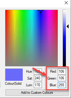 Ms Paint Kleuren bewerken Noteer de rode, groene en blauwe waarden