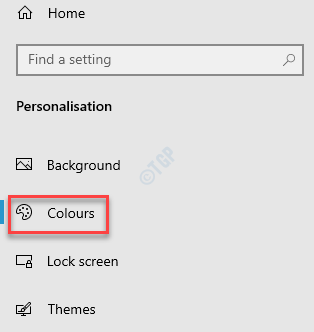 Instellingen Personalisatie Kleuren