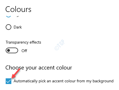 Instellingen Kleuren Kies automatisch een accentkleur uit mijn achtergrond