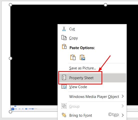 Media Player انقر بزر الماوس الأيمن فوق ورقة الخصائص Min