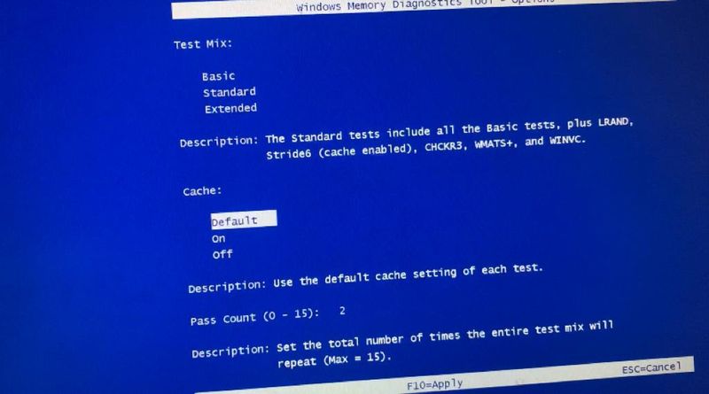 Memtest Mínimo Preso