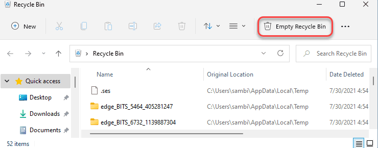 清空回收站 Min