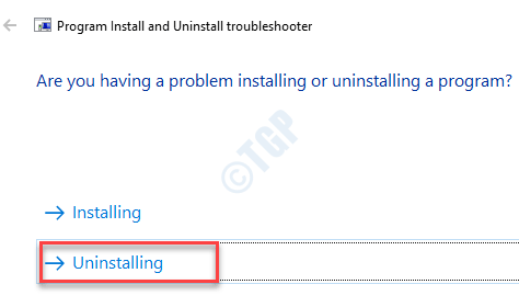 Minuto de desinstalación