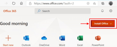 Opciones de actualización de MS Office Mín.