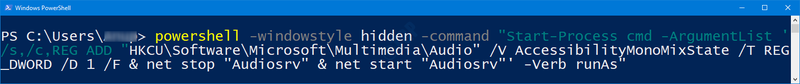 Príkaz Powershell Tur On