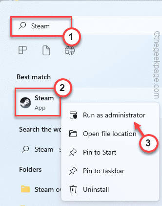 Steam Uitvoeren als beheerder Min