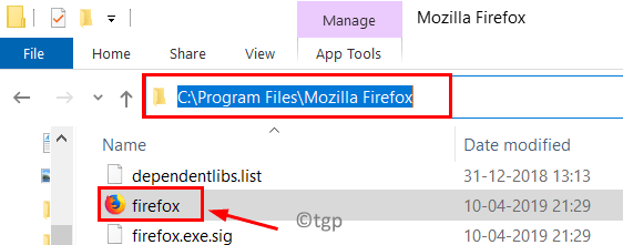 Firefoxi rakenduse tee min