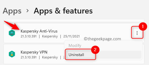 Dezinstalați Third Party Antivirus Min