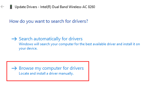 Durchsuchen Sie meinen Computer nach Treibern