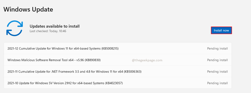 Εγκατάσταση Windows Update Min