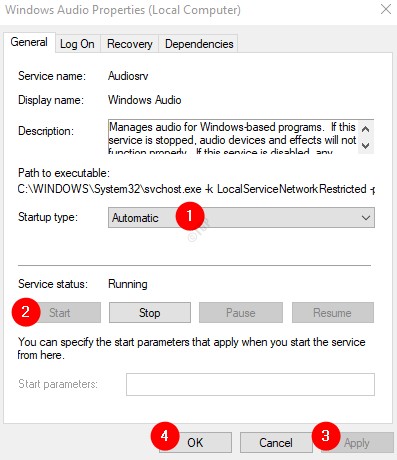 Windows Audio-eigenschappen