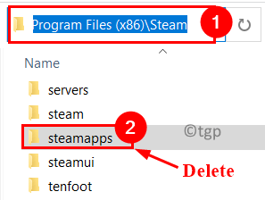 Supprimer Steamapps Min