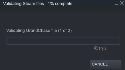Validation des fichiers Steam Min