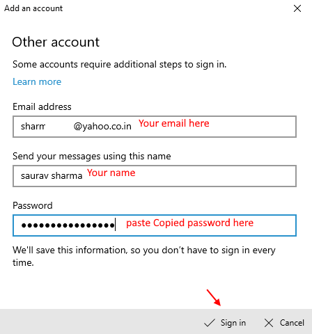 Pridėti Yahoo Mail čia Min