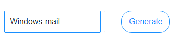 „Windows Mail“ generavimas