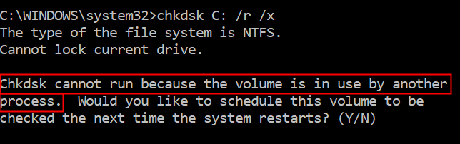 Chkdsk-feil