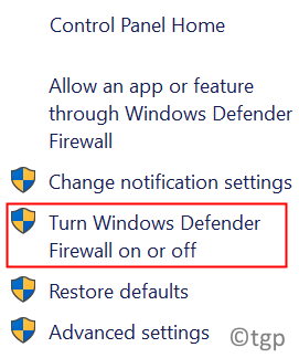 Painel de Controle Ativar Firewall Desativar Min