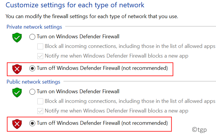 Desativar Firewall Mínimo