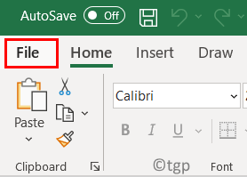Excel-filmenu Min