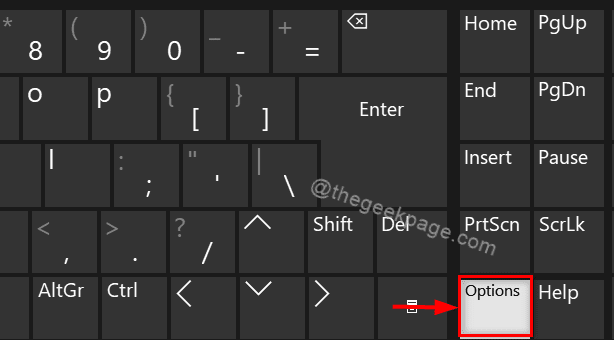 ตัวเลือก Osk Win11