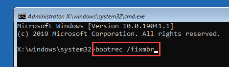 Bootrec Fixmbr 最小