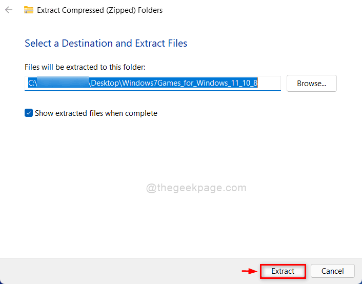 استخراج زر ألعاب Windows 7 11zon