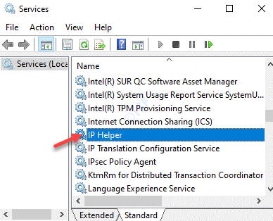 Ime usluge Ip Helper Dvostruki klik