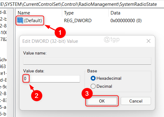 Režim lietadla Reg Dword Hodnota Set Win11