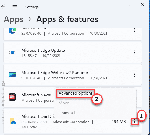 Erweiterte Onedrive-Optionen Mind
