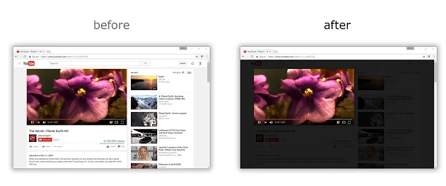 Vypnúť svetlá Rozšírenie Chrome Min
