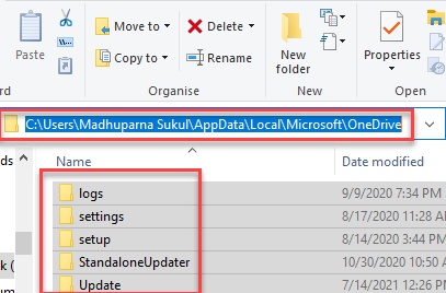 File Explorer Navigera i Onedrive-mappen Välj alla filer och mappar Ta bort