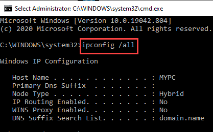 Ipconfig Tudo Mín.