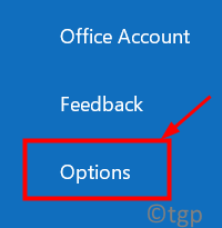 Outlook 文件选项
