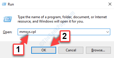 Zaženite iskanje po ukazih Mmsys.cpl V redu